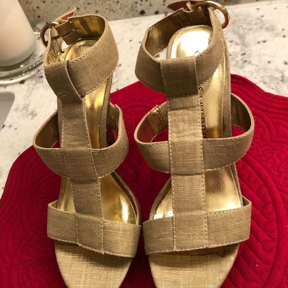 Gold shoes